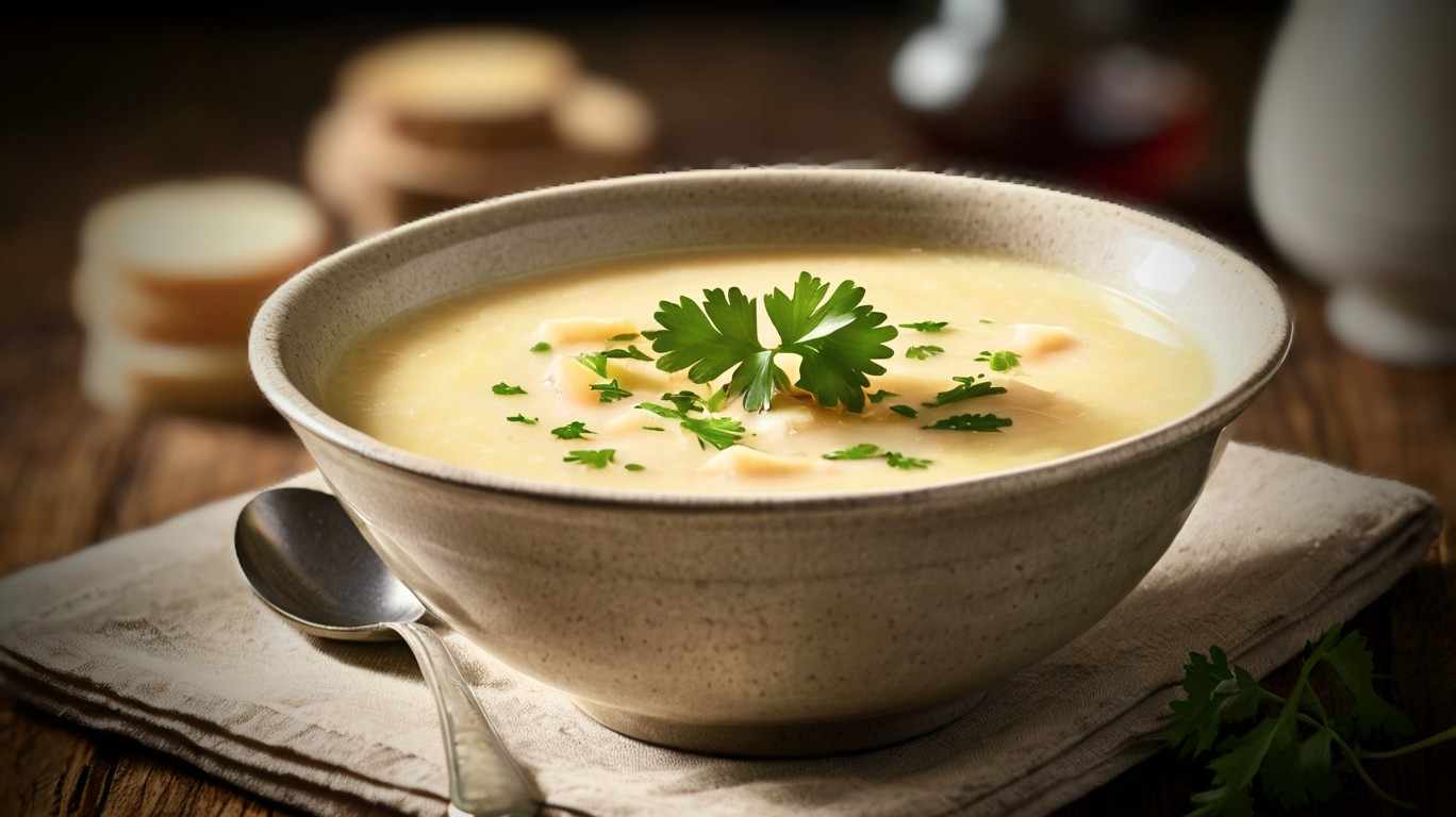 Bol de potage de panais et sirop d'érable